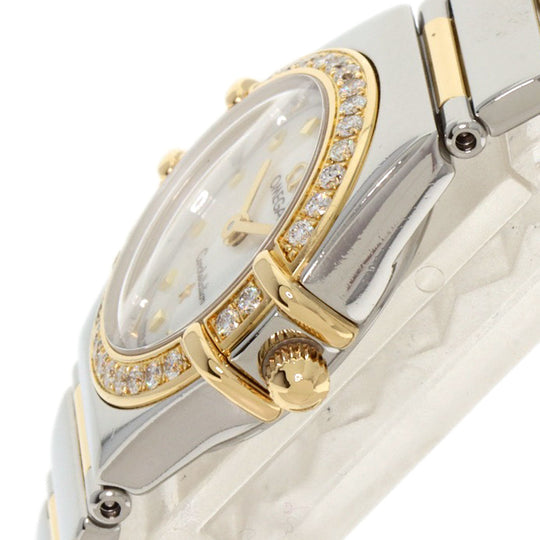OMEGA Watches Quartz 1365.71 Stainless Steel, SSxK18YG, Diamond gold Constellation Mini White shell dial Women Used Authentic