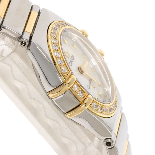 OMEGA Watches Quartz 1365.71 Stainless Steel, SSxK18YG, Diamond gold Constellation Mini White shell dial Women Used Authentic