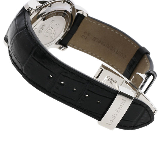 Louis Erard Watches Mechanical Automatic LE86236AA02BDC51 Stainless Steel, Leather Silver Excellence regulator black dial mens Used Authentic