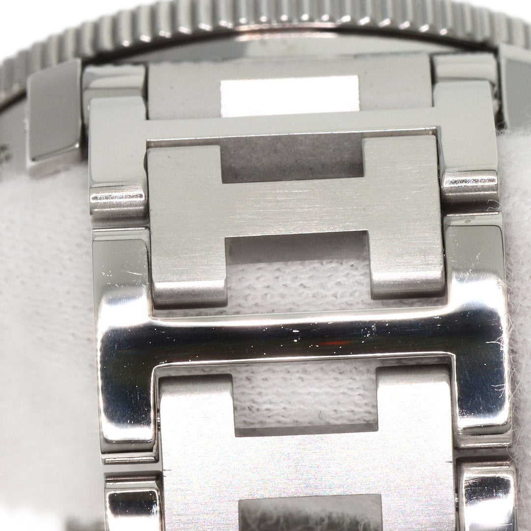 HERMES Watches Quartz CL2.910 Stainless Steel , Stainless Steel Silver Clipper Diver Chronograph black dial mens Used Authentic