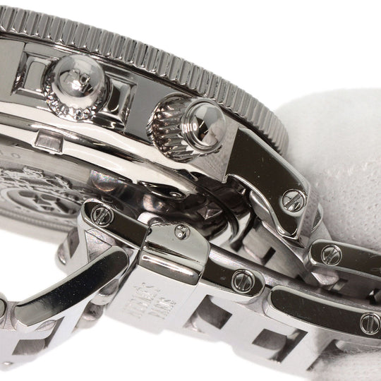 HERMES Watches Quartz CL2.910 Stainless Steel , Stainless Steel Silver Clipper Diver Chronograph black dial mens Used Authentic