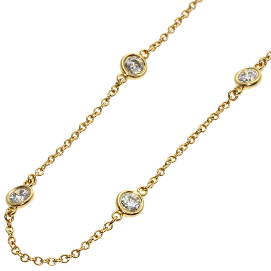 TIFFANY&Co. bracelet 18K Yellow Gold gold By the Yard 5P Diamond Women Used Authentic
