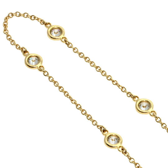 TIFFANY&Co. bracelet 18K Yellow Gold gold By the Yard 5P Diamond Women Used Authentic