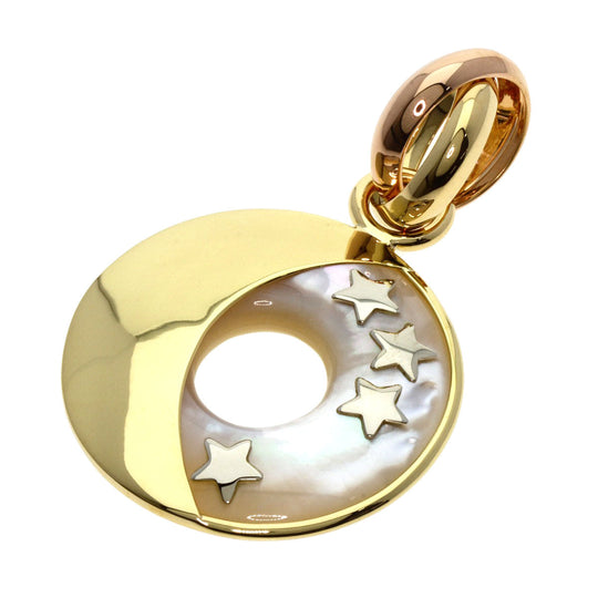 Ponte Vecchio Pendant top 18K Yellow Gold gold Star Motif White Shell