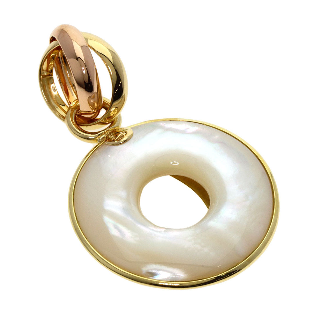 Ponte Vecchio Pendant top 18K Yellow Gold gold Star Motif White Shell