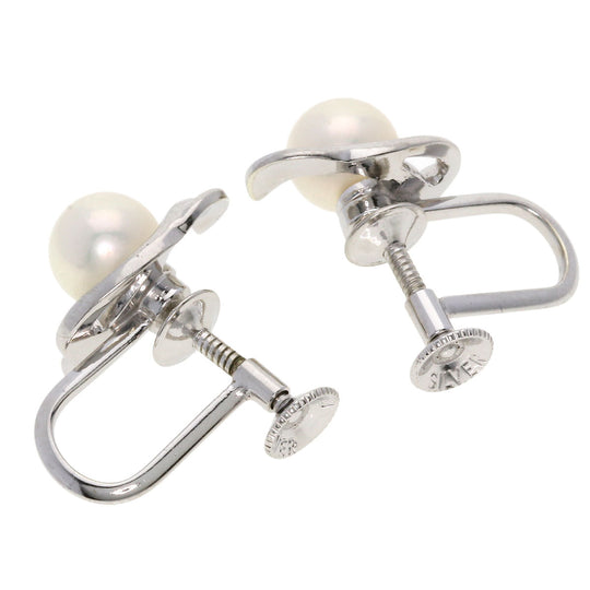 MIKIMOTO Earring SV Silver Pearl Women Used Authentic