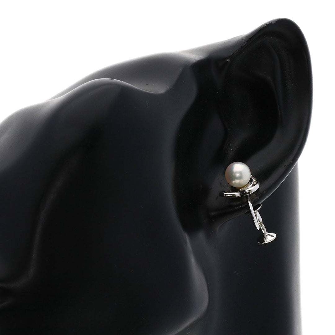 MIKIMOTO Earring SV Silver Pearl Women Used Authentic