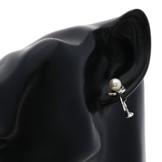 MIKIMOTO Earring SV Silver Pearl Women Used Authentic