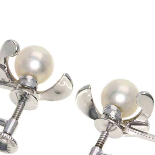 MIKIMOTO Earring SV Silver Pearl Women Used Authentic