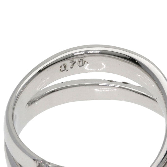 Ponte Vecchio Ring K18WG Silver diamond Women Used Authentic
