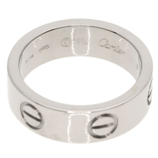 CARTIER Ring K18WG Silver Love Ring #50