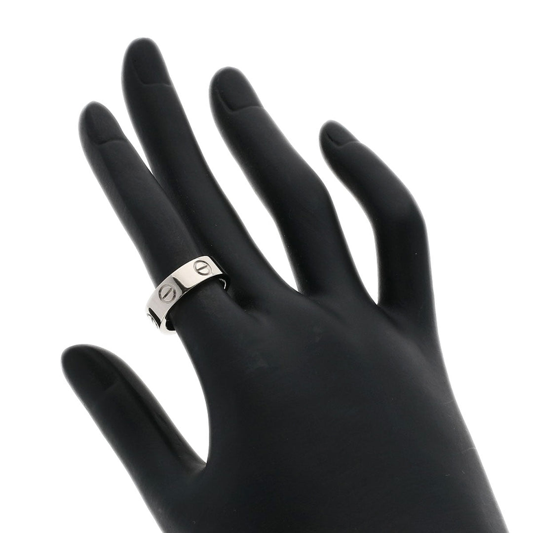 CARTIER Ring K18WG Silver Love Ring #50