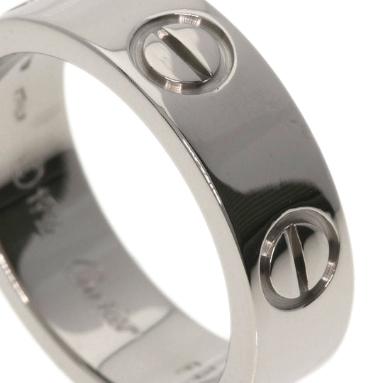 CARTIER Ring K18WG Silver Love Ring #50