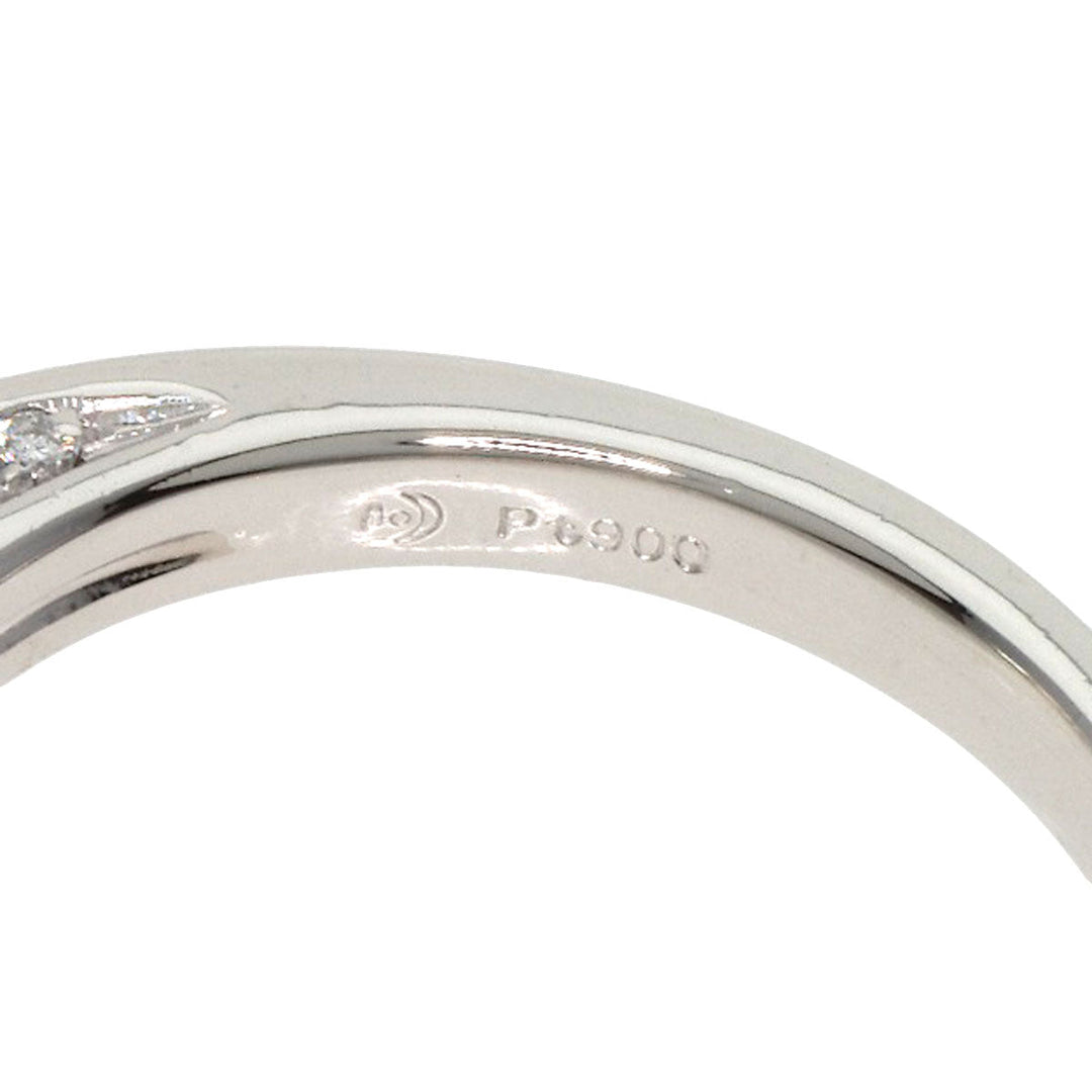 TASAKI Ring PT900 Silver Akoya Pearl Diamond