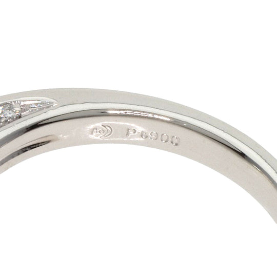 TASAKI Ring PT900 Silver Akoya Pearl Diamond