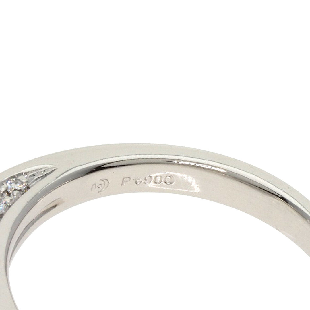 TASAKI Ring PT900 Silver Akoya Pearl Diamond