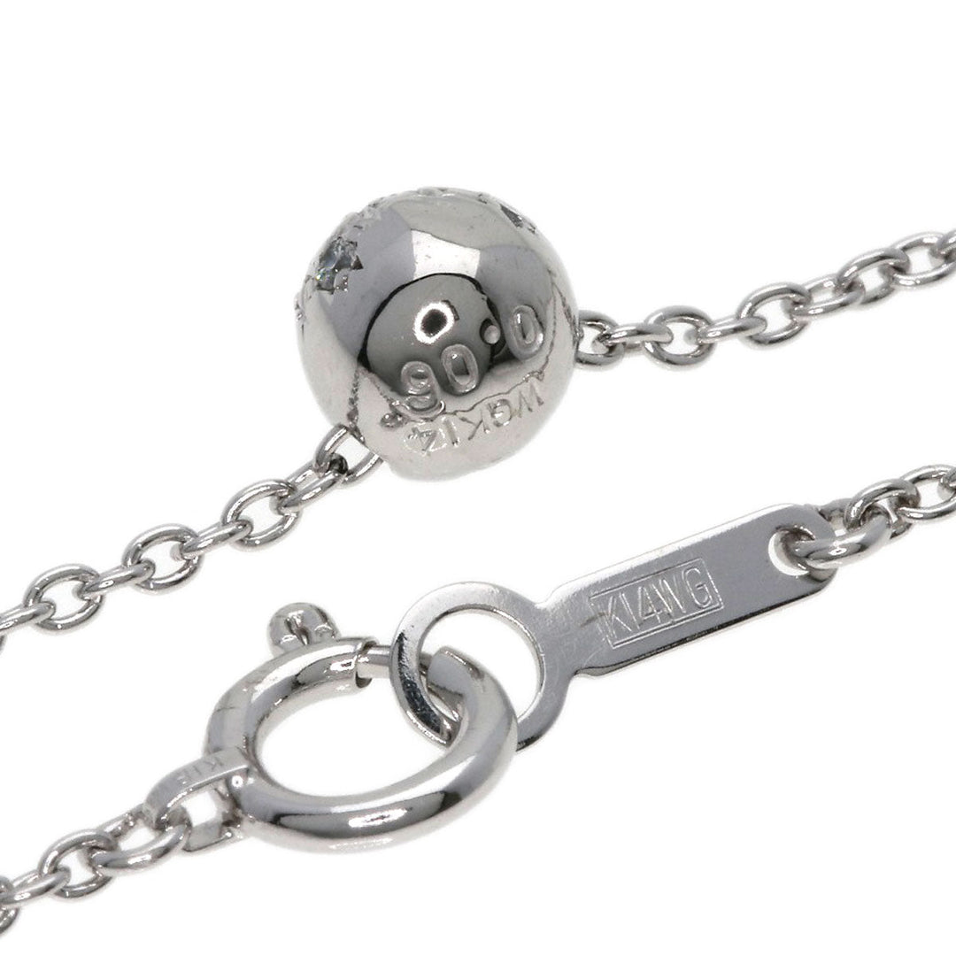 TASAKI Necklace K14WG Silver diamond