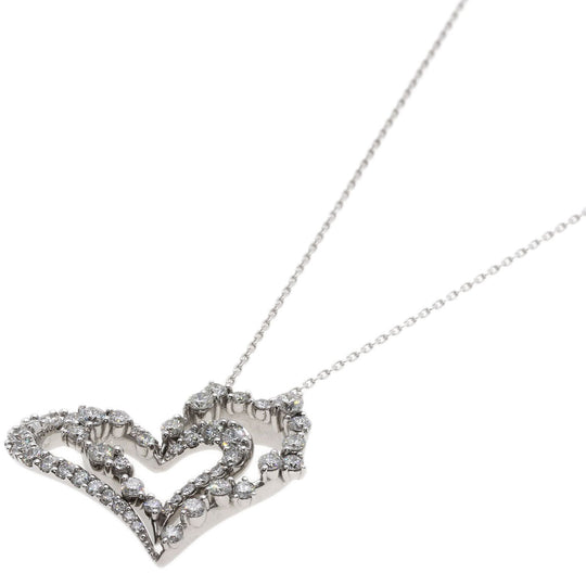 Ponte Vecchio Necklace K18WG Silver Heart diamond