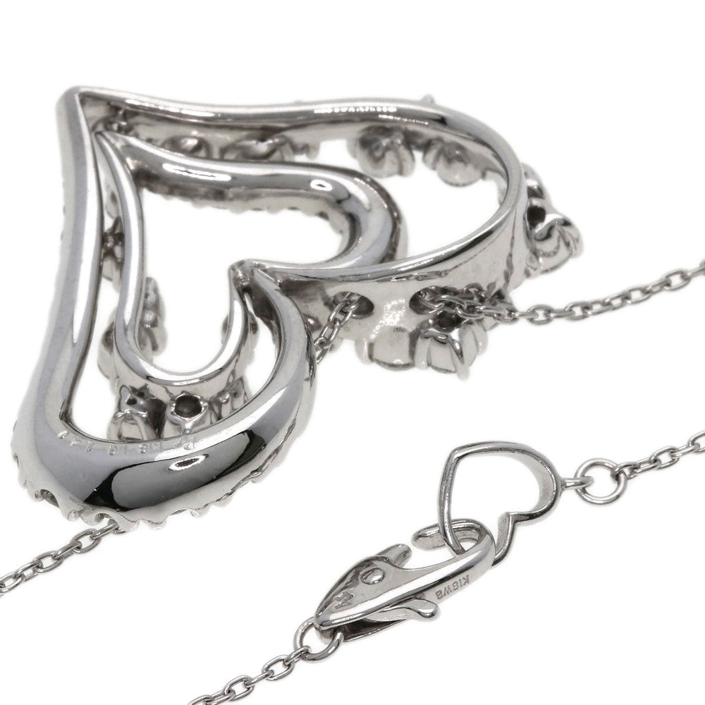 Ponte Vecchio Necklace K18WG Silver Heart diamond