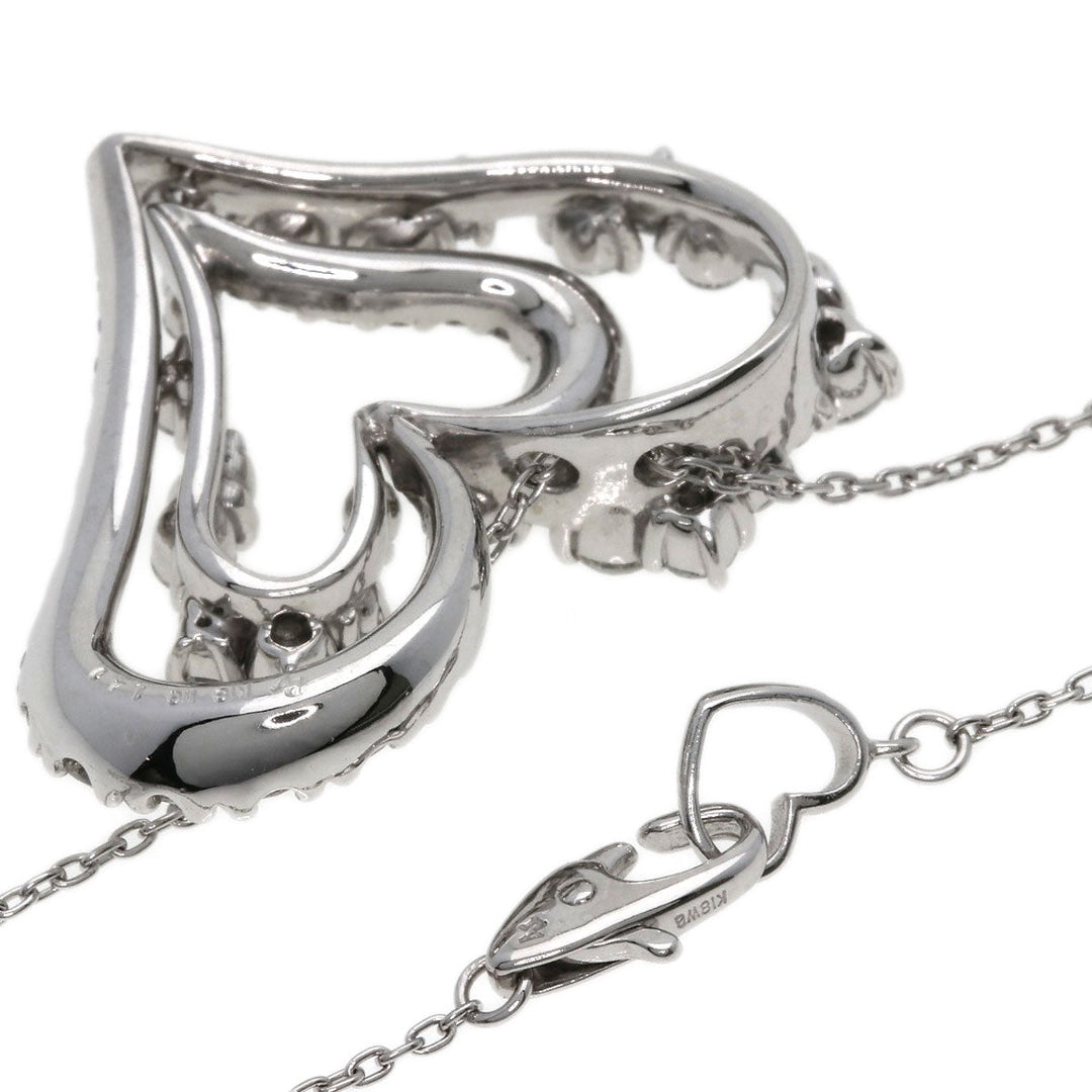 Ponte Vecchio Necklace K18WG Silver Heart diamond