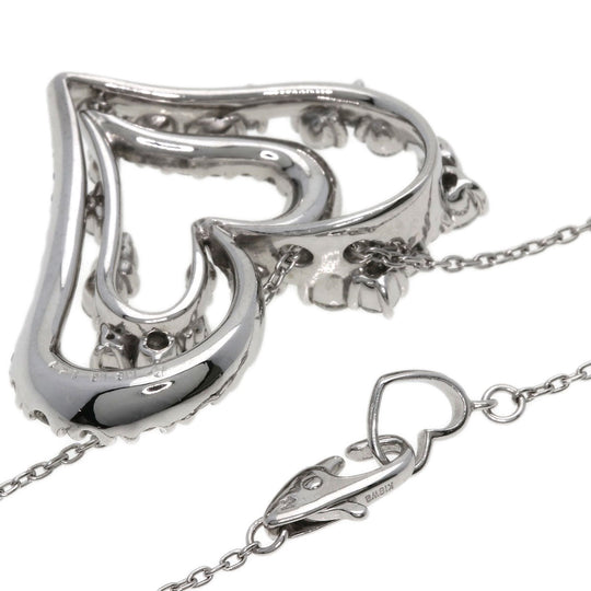 Ponte Vecchio Necklace K18WG Silver Heart diamond