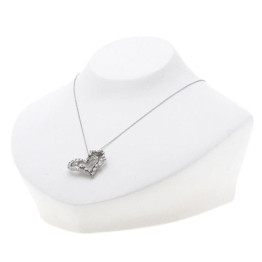 Ponte Vecchio Necklace K18WG Silver Heart diamond