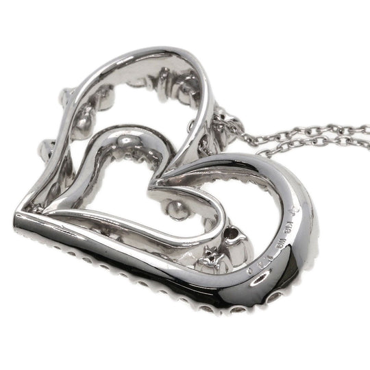 Ponte Vecchio Necklace K18WG Silver Heart diamond