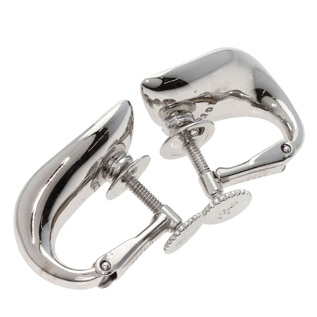 JUNE Earring K14WG Silver diamond