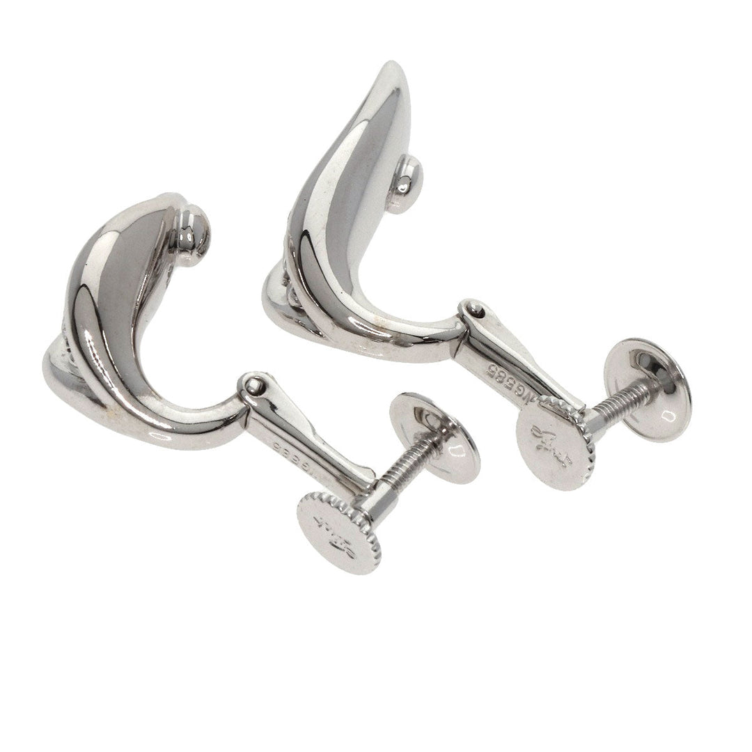 JUNE Earring K14WG Silver diamond