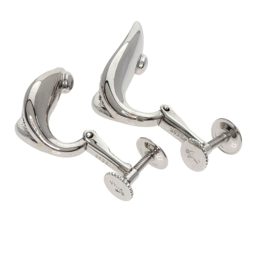 JUNE Earring K14WG Silver diamond