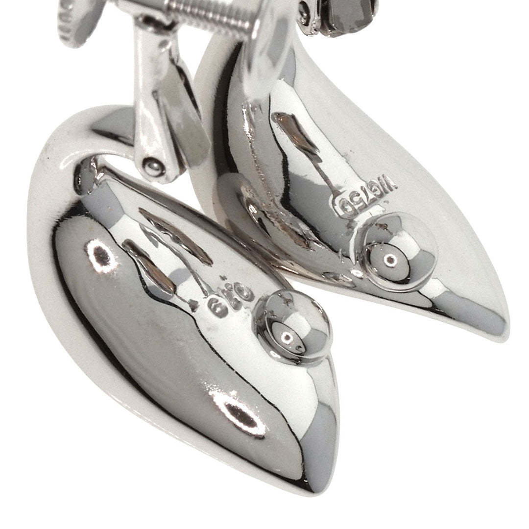 JUNE Earring K14WG Silver diamond