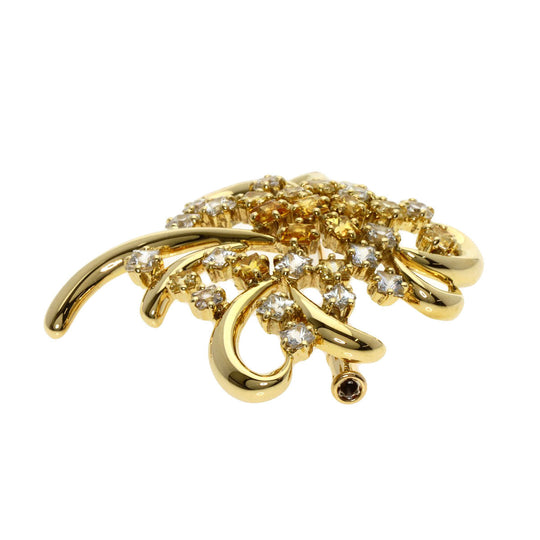 POLA Brooch 18K Yellow Gold gold sapphire Women Used Authentic