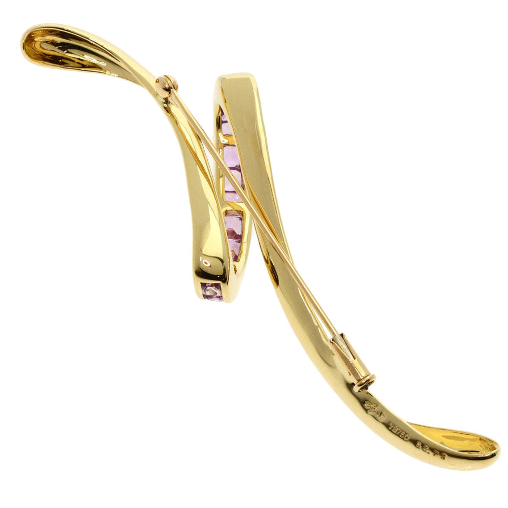 JUNE Brooch 18K Yellow Gold gold sapphire Women Used Authentic