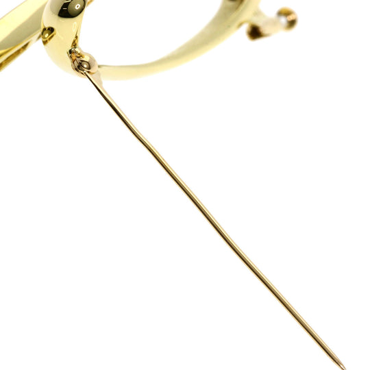 JUNE Brooch 18K Yellow Gold gold sapphire Women Used Authentic