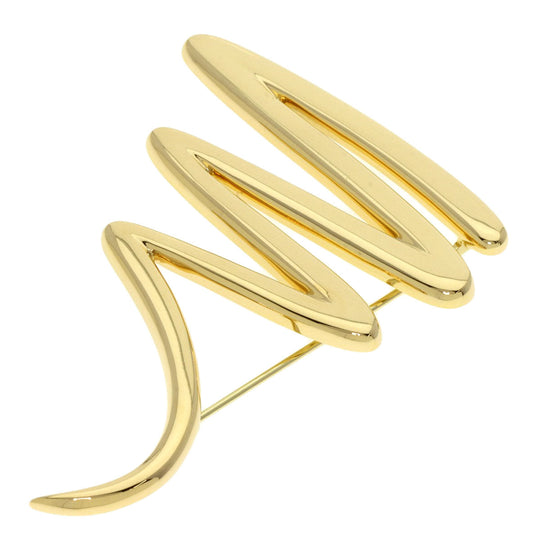 TIFFANY&Co. Brooch 18K Yellow Gold gold Scribble Paloma Picasso Women Used Authentic