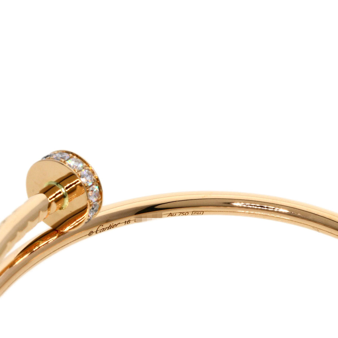 CARTIER bracelet 18K Pink Gold gold Juste un Clou Diamond Small #16 Manufacturer Complete