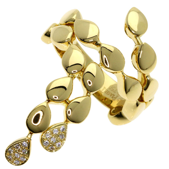 PIAGET Ring 18K Yellow Gold gold Magic Garden Diamond #54 Women Used Authentic