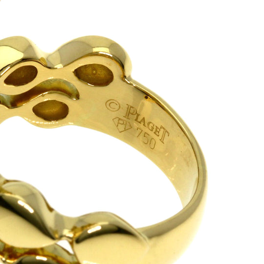 PIAGET Ring 18K Yellow Gold gold Magic Garden Diamond #54 Women Used Authentic