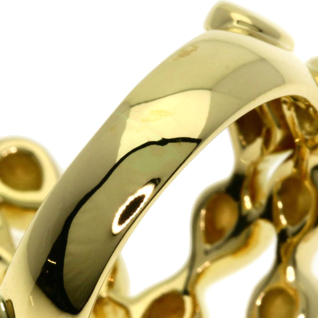 PIAGET Ring 18K Yellow Gold gold Magic Garden Diamond #54 Women Used Authentic