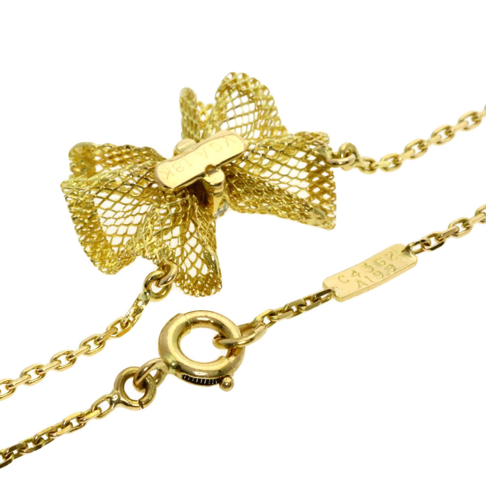 Van Cleef & Arpels Necklace 18K Yellow Gold gold Vintage Mesh Ribbon Diamond