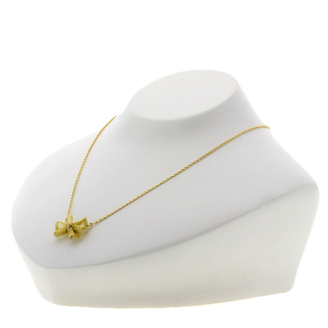 Van Cleef & Arpels Necklace 18K Yellow Gold gold Vintage Mesh Ribbon Diamond