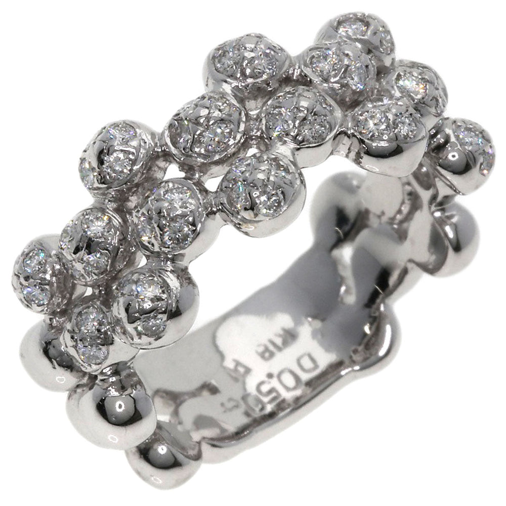 Ponte Vecchio Ring K18WG Silver diamond