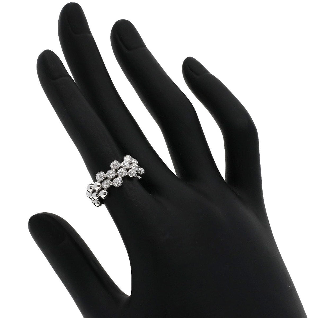 Ponte Vecchio Ring K18WG Silver diamond