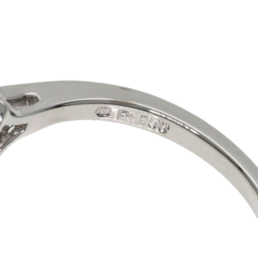 MIKIMOTO Ring PT950 Silver Akoya Pearl Diamond