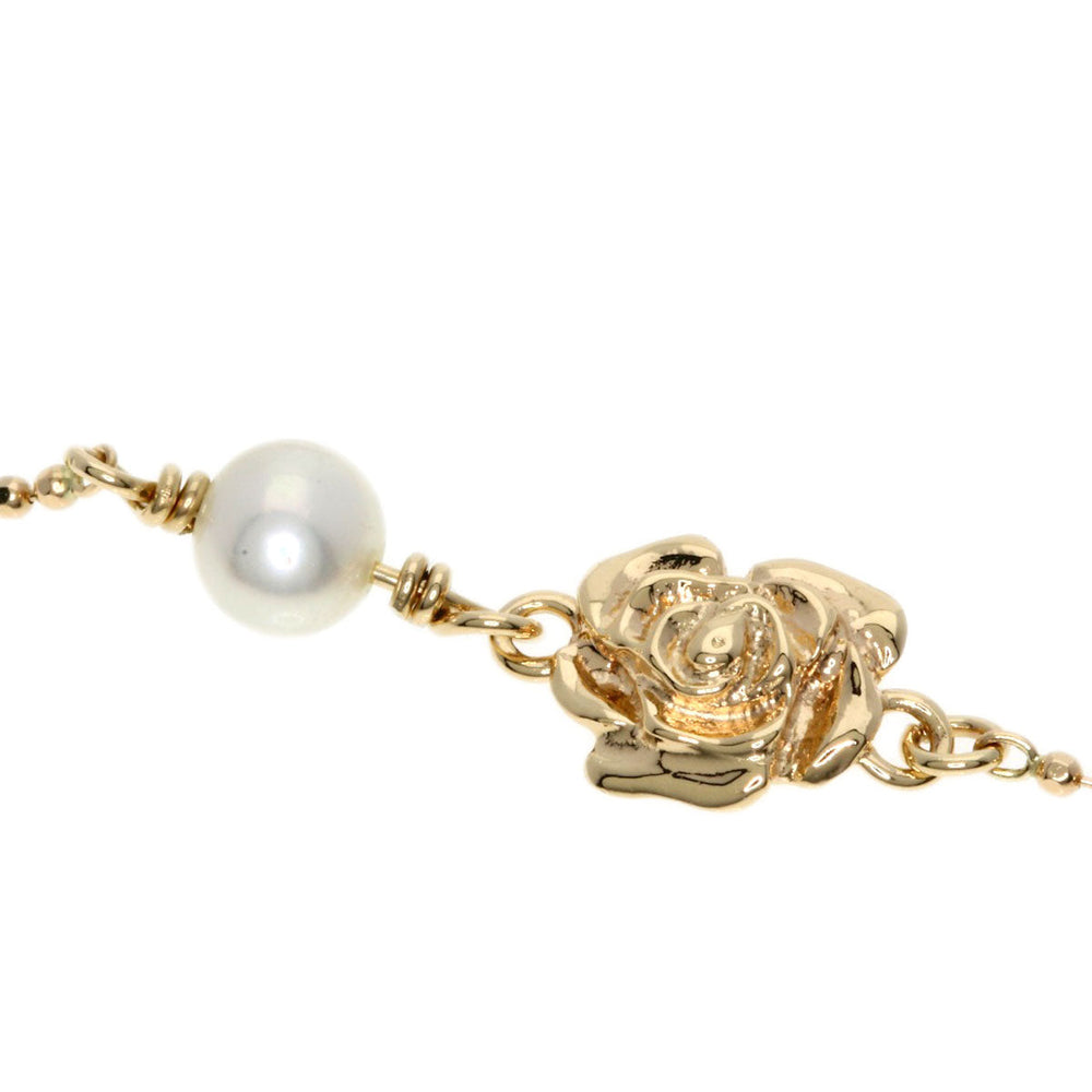 agete bracelet K10PG gold Pearl Women Used Authentic
