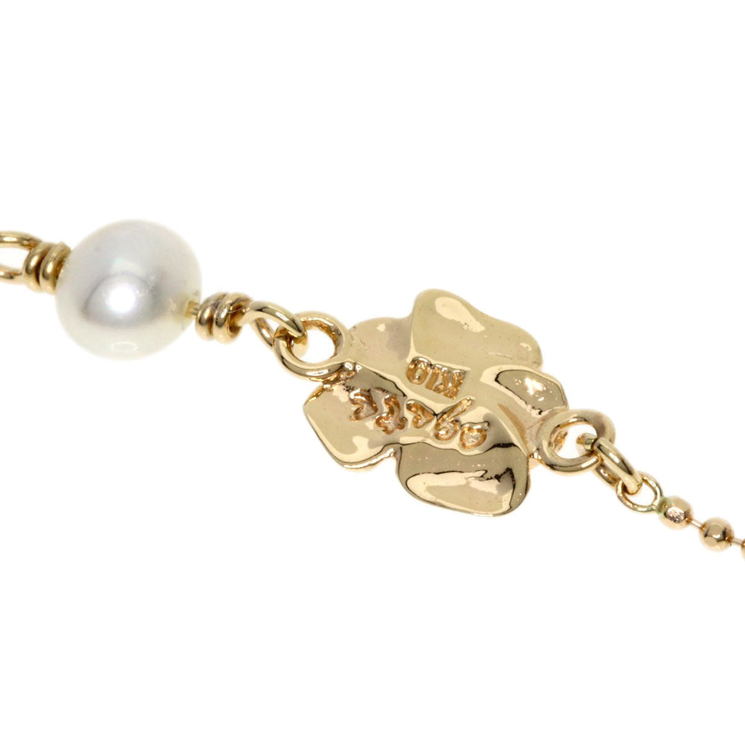 agete bracelet K10PG gold Pearl Women Used Authentic