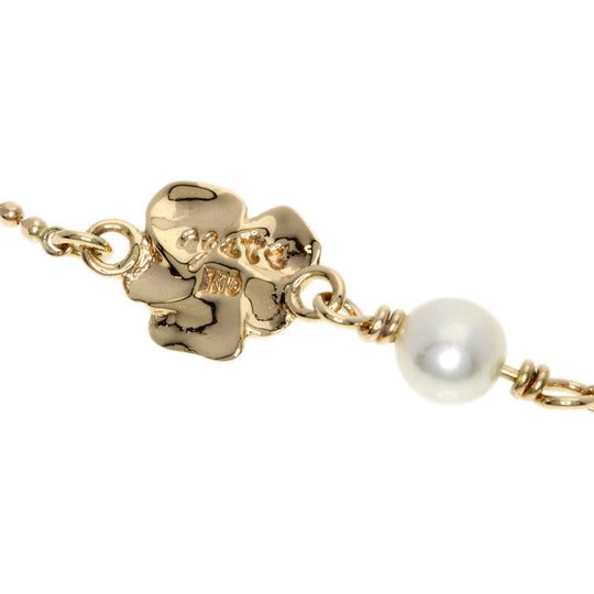 agete bracelet K10PG gold Pearl Women Used Authentic