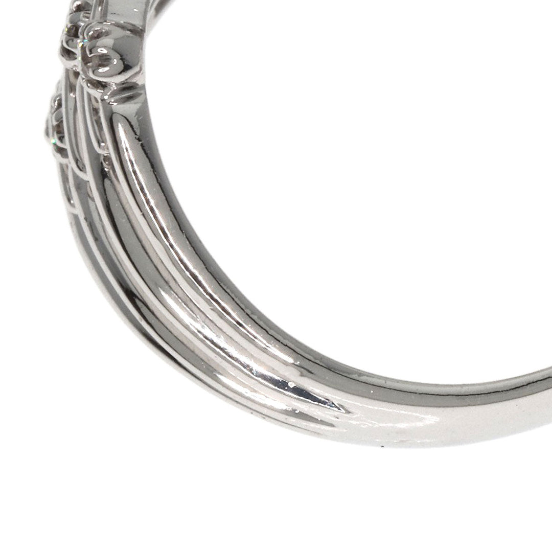 STAR JEWELRY Ring K18WG Silver diamond Women Used Authentic
