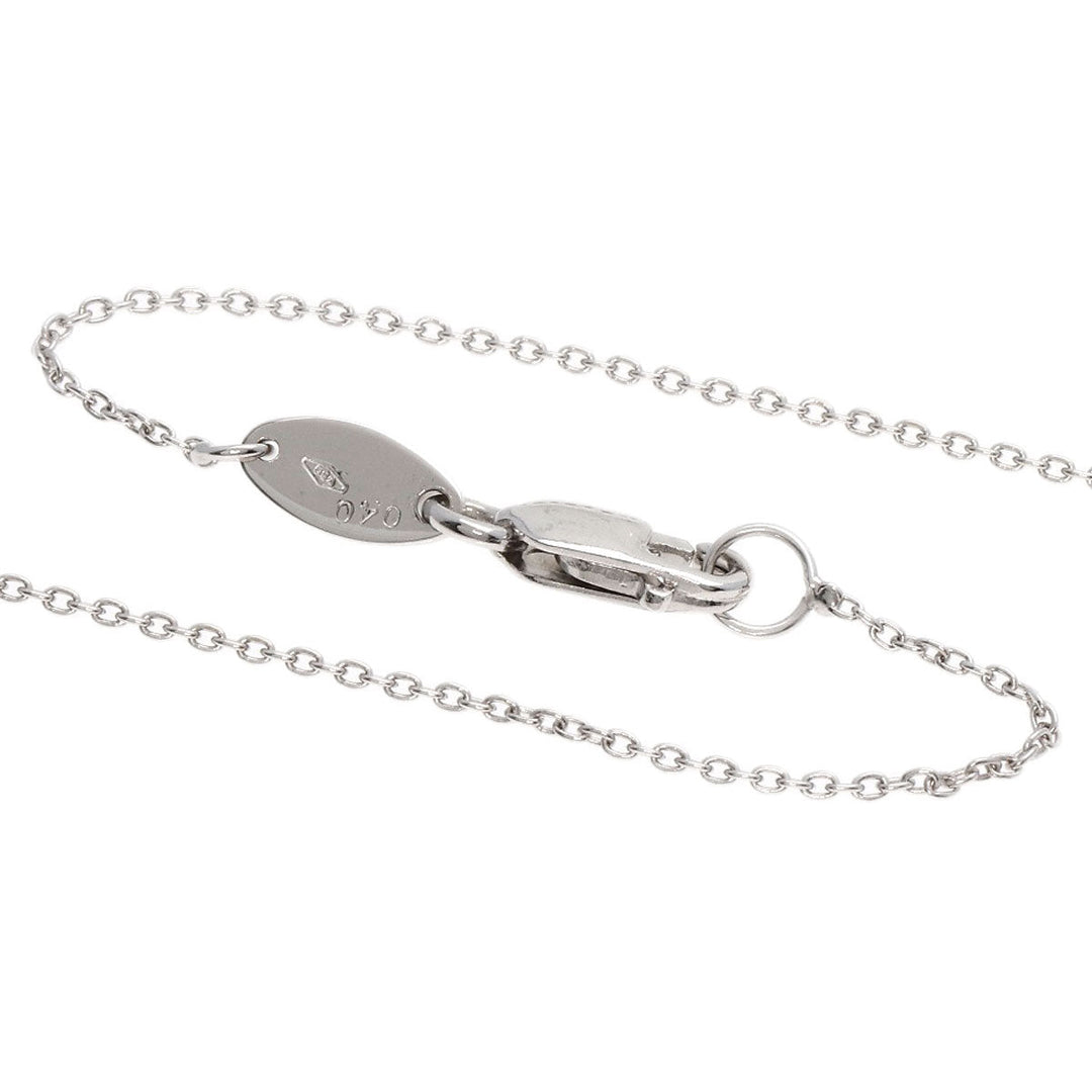 STAR JEWELRY Necklace K18WG Silver Diamond cross