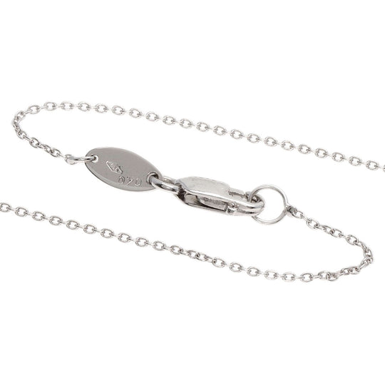 STAR JEWELRY Necklace K18WG Silver Diamond cross